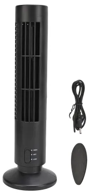 Obrázek produktu pro Chladicí ventilátor na stůl, USB, 2 rychlosti, tichý, bezlopatkový, stojací ventilátor do domácnosti a kanceláře