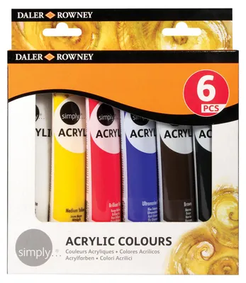 Produktbild von DALER ROWNEY Simply - Neon-Acrylfarben-Set 12