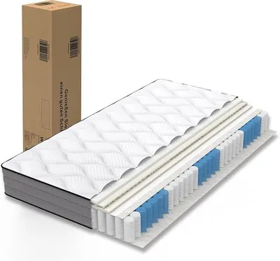 Obrázek produktu pro Matrace s 7 zón a kapslovou pružinou, výška 20 cm. Ergonomická matrace s 1000 pružin, potah z lyocelu,  OEKO-TEX. Dostupné rozměry: 120x200, 140x200, 160x200, 180x200. Bodová pružnost (rozměr 90x200)