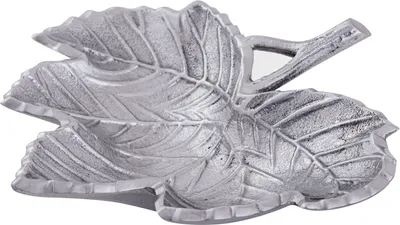 Produktbild von Dekoschale Schale Aluminium Leaf silber Blattschale