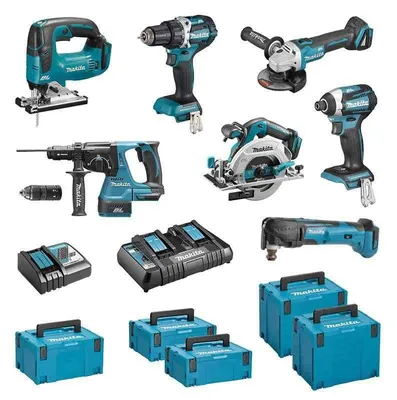 Image de Pack 7 outils MAKITA DLX7014PTJ 18V (5 x 5Ah)