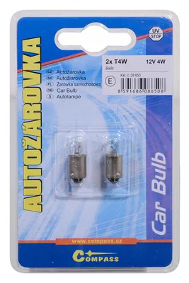 Image de Ampoule 12V T4W 4W Ba9s blister 2pcs