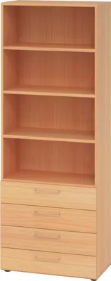 Produktbild von bümö smart Schubladen Regal - 4 Schübe - Nachbildung: Buche
