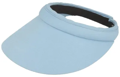 Seeberger Damen Visor mit großem Schild aus feiner Baumwolle in blau