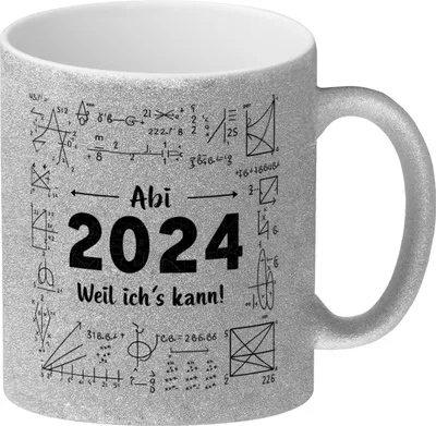 Produktbild von ABI 2024 - Weil ich's kann Glitzer-Kaffeebecher