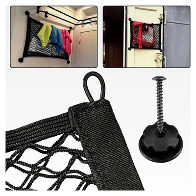 Produktbild von Netztasche für das Auto, Aufbewahrungsnetz für Camping und Kofferraum (25 x 55 cm)