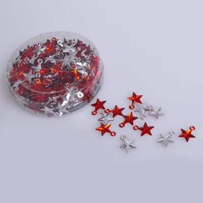 Produktbild von Ministerne zum Auffädeln - Streudeko - Weihnachtsdeko - rot - 10 mm - ca. 200 Stück - 98052 30