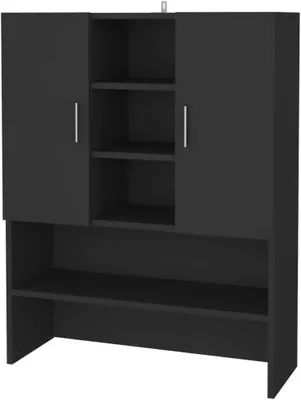 Zdjęcie produktu dla Szafka pod pralkę - Szafka łazienkowa - Organizacja przestrzeni - Z 9 przegródkami - 70 x 90 cm - Czarna
