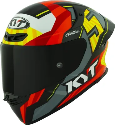 Produktbild von KYT TT-Revo Flux Helm, rot/gelb, L (59/60)