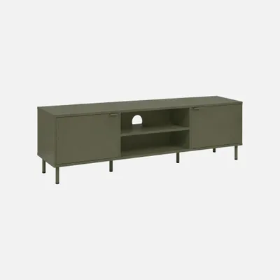 Produktbild von sweeek - TV-Möbel mit Holzdekor und Metall 160cm - Khaki