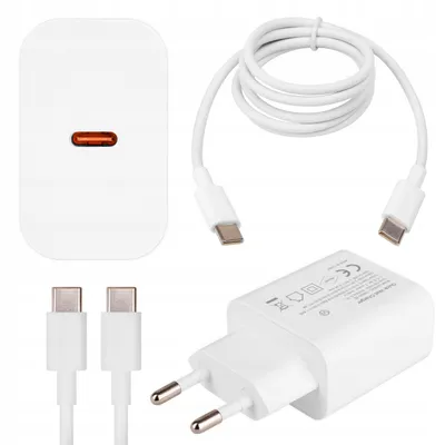 Produktbild von Schnellladegerät 20W USB C Set inkl. 1m Ladekabel Power Delivery Adapter USB-C Netzteil Weiß