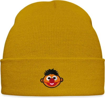 Produktbild von Spreadshirt Sesamstraße Ernie Als Stickmotiv Bestickte Wintermütze, One size, Senfgelb