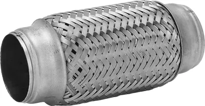 Immagine prodotto di Tubo flessibile di scarico in acciaio inox a doppia treccia 50 x 155 mm argento per auto autobus