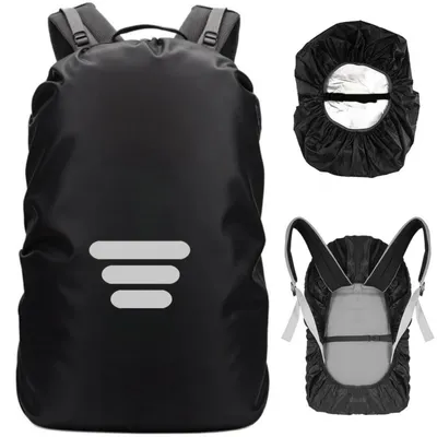 Produktbild von Regenhülle Rucksack Regenschutz - Wasserdicht - Reflektierend - 18 bis 70 Liter