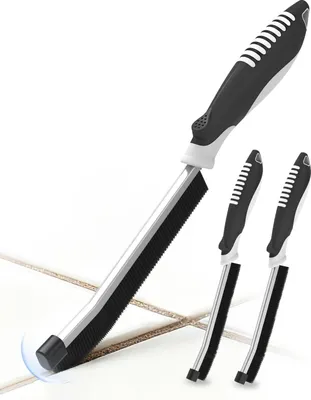 Produktbild von Fugenbürste Bad Ecken Reinigungsbürste 3 Stück Hartborsten Eckenbürste Cleaning Bürste für Fugen Fliesen Küche Garten Fugenreinigungsbürste
