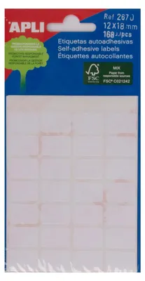 Produktbild von Etiketten Aufkleber Handbeschriftung - 12,0 x 18,0 mm - 168 Stück - Weiß