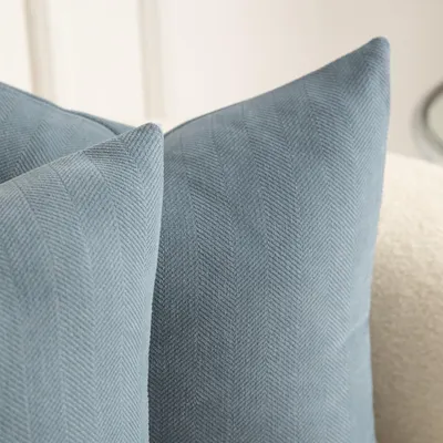 Zdjęcie produktu dla Poszewka na poduszkę 60 x 60 cm, zestaw 2 sztuk, niebieska, szenil, na sofę