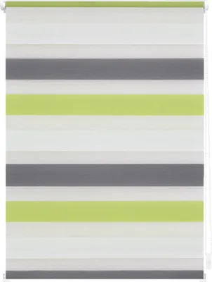 Produktbild von Duo-Rollo Klemmfix, ohne Bohren, Bunt Grün - Grau - Weiß 70 x 150 C