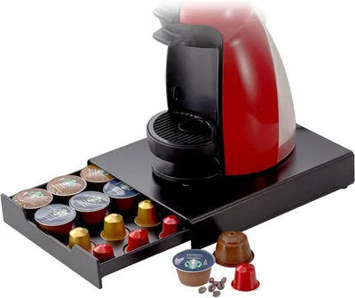 Kapselhalter für Dolce Gusto & Nespresso, 20er, Schwarz
