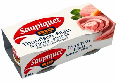 Produktbild von Saupiquet Rio mare Thunfisch Filets ohne Öl (2x80g Dose)