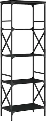 Obrázek produktu pro vidaXL Knihovna 5 polic Černá 59x35x171 cm Materiál na bázi dřeva