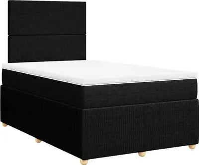 Produktbild von vidaXL Boxspringbett mit Matratze Schwarz 120x190 cm Stoff