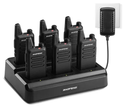 Immagine prodotto di BAOFENG T22: Ricetrasmittenti portatili, radio PMR a 16 canali con batteria da 1500 mAh, ricetrasmittente portatile ricaricabile con caricabatterie da 6 posti, ideale per hotel e ristoranti (confezione da 6)