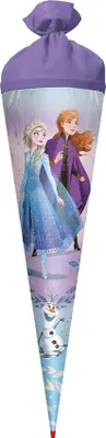 Produktbild von ROTH Schultüte groß Disney Frozen 70 cm Glitter rund Filzverschluss Rot(H)-Spitze Zuckertüte Schulanfang