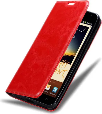 Produktbild von Cadorabo Hülle für Samsung Galaxy NOTE 1 Schutz Hülle in Rot Handyhülle Etui Case Cover Magnetverschluss