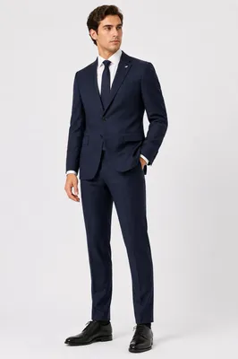 Produktbild von Guild Herren Anzug – 2 teilig – Slim Fit, für Hochzeiten, Einladungen, den Business, besondere Anlässe – schickes, Elegantes Sakko und Hose Marineblau