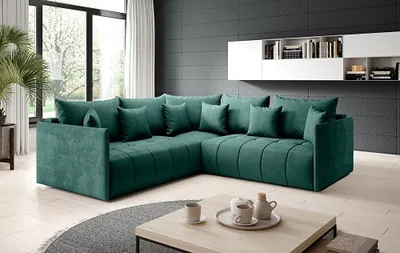 Produktbild von FurMeb24 - Ecksofa ASPEN L - Sofa mit Bettkasten und Schlaffunktion , Kissen  -inklusiveTopper  (MONOLITH 37)
