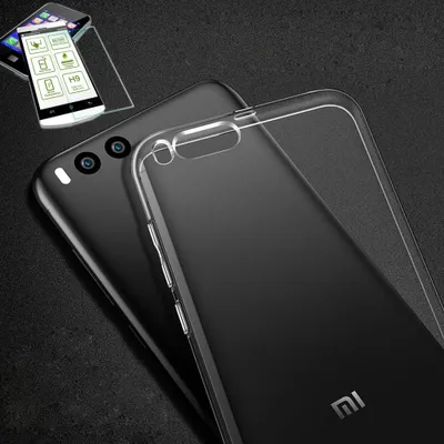 Immagine prodotto di Custodia in silicone Custodia trasparente + 0,3 H9 vetro temperato per Xiaomi Mi6 Cover Case Nuovo