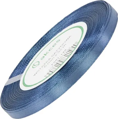 Zdjęcie produktu dla Wstążka satynowa stalowa 6mm - 32mb
