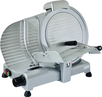 Produktbild von Bikitchen AS3000 Allesschneider Gastro Aufschnittmaschine, Silber glattes 30cm Hohlschliff Messer