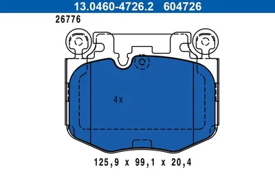 Produktbild von ATE Bremsbeläge Satz Vorne für BMW 3 Touring (G21) 13.0460-4726.2