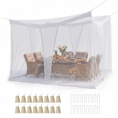 Produktbild von Sekey Moskitonetz Pavillon 3,5x2,5x2,5m Insektenschutz Garten Outdoor Balkon Fliegennetz für Pergola Garten groß Mückenschutz stabil