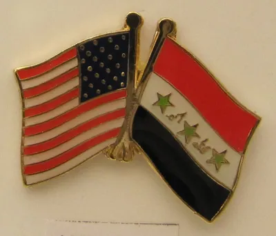 Produktbild von USA / Irak Freundschafts Pin Anstecker Flagge Fahne Nationalflagge