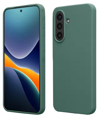 Produktbild von kwmobile Handyhülle für Samsung Galaxy A57 5G Hülle - Case Silikon - Kabelloses Laden - Schutzhülle Cover in Tannengrün