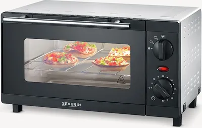 Produktbild von SEVERIN TO 2052 Mini rúra - 9 l, 800 W, čierno-strieborná