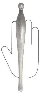 Produktbild von Griff für Möbel aus Zinklegierung, Lochabstand 224 mm, gebürstetes Silberfinish