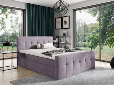 Produktbild von Boxspringbett Schlafzimmerbett OWEN 140x200cm Stoff Altrosa