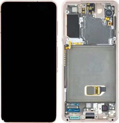 Produktbild von Original Display für Samsung Galaxy S21 5G G991B LCD +Rahmen violett GH82-24544B