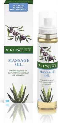 Produktbild von OLIVALOE 00149 - Massageöl für die Körperpflege 130ml, entspannend/wohltuend, Naturkosmetik