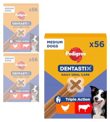 Zdjęcie produktu dla Pedigree Dentastix Gryzak Przysmak Dentystyczny Dla Psów Średnich Ras 168 szt