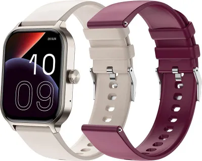 SPC Smartee Duo 3 - Smartwatch 1,93" AMOLED, Bluetooth-Anrufe, Batterielaufzeit bis zu 7 Tage | 100 Sportarten, IP68, Beige/Braun