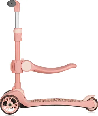 Produktbild von Lionelo Franky 2in1 Kinder Laufrad bis 20 kg Balance Roller bis 50 kg Höhenverstellbar, LED-Räder, rutschfestes Trittbrett, Korb Pink