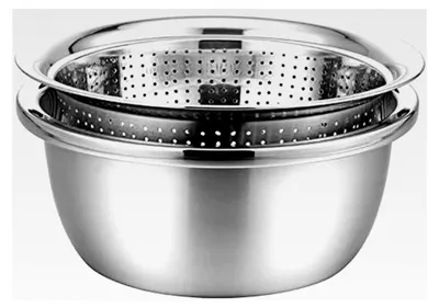 Produktbild von Edelstahl Sieb und Schüssel Set, 26cm