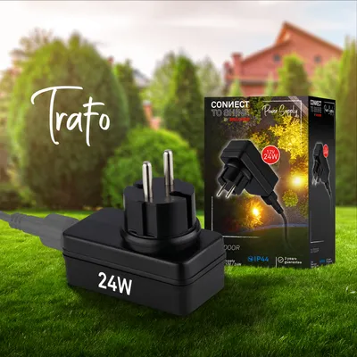 Obrázek produktu pro Zásuvka BRILONER Connect to Shine 24 W, ochrana proti stříkající vodě IP44, černá, 10 x 4,5 x 7,5 cm