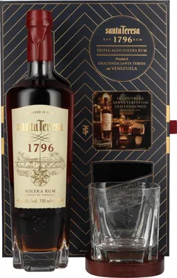 Image de Santa Teresa 1796 Solera Rum 40% Vol. 0,7l en boîte cadeau avec Verre