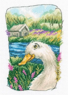 Obrázok produktu pre Sada na výšivku "Stará záhrada babičky", vzor na výšivku, 12x17,5 cm, kód c341
